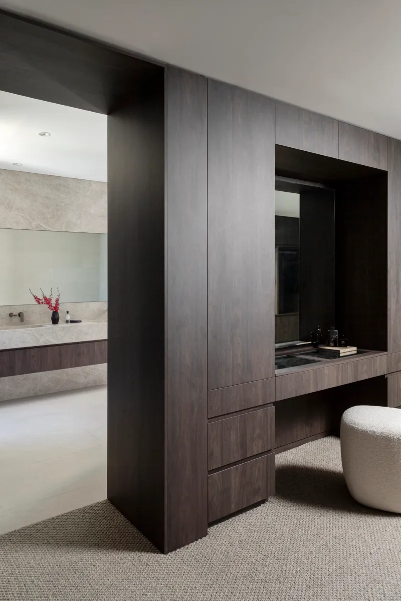 Custom joinery and dressing room design by Collected Interiors Perth