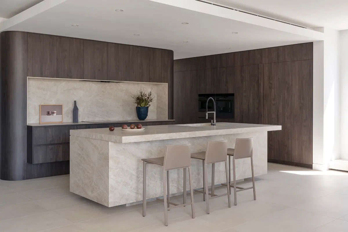 Kitchen design Marmion Perth – custom cabinetry and porcelain surfaces by Collected Interiors